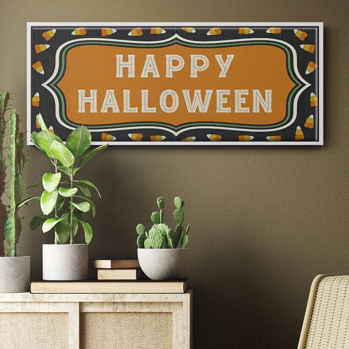 Happy Hallowween - Floater Framed Canvas Print