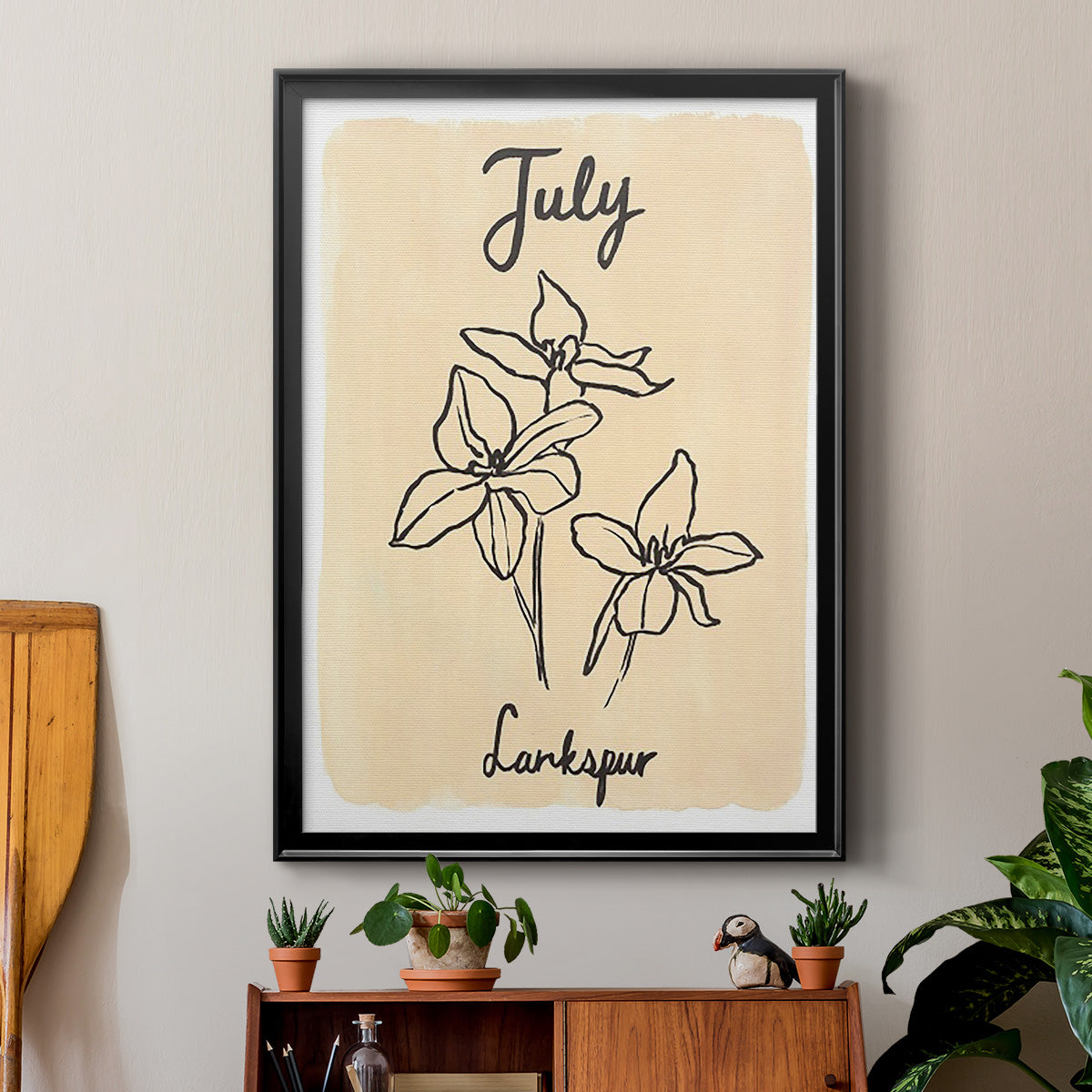 Birth Month VII - Modern Framed Canvas Print