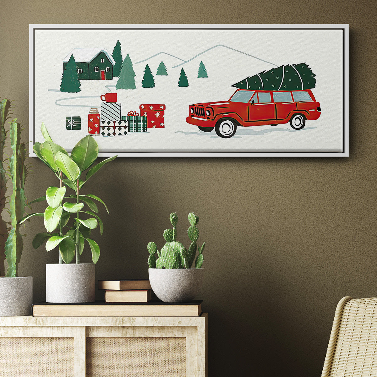 Going to Grandmas Collection D - Floater Framed Canvas Print