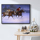 Christmas Rush - Framed Gallery Wrapped Canvas in Floating Frame