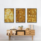 Turmeric Sunrise I - Framed Premium Gallery Wrapped Canvas L Frame 3 Piece Set - Ready to Hang