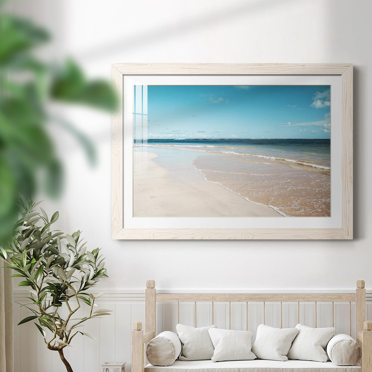 Sugar Sand Beach - Barnwood Framed Art Print