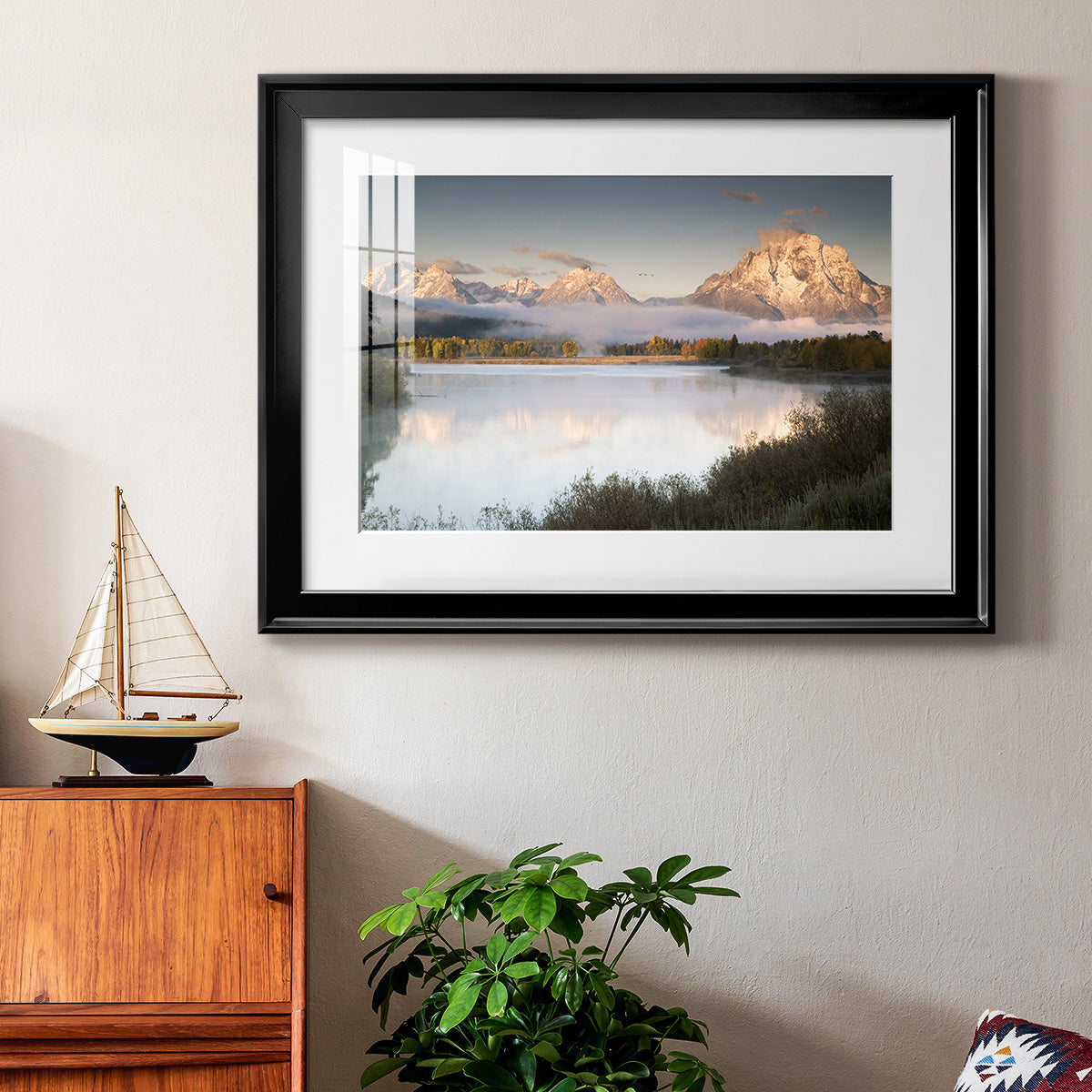 Snake River Fog - Modern Framed Art Print
