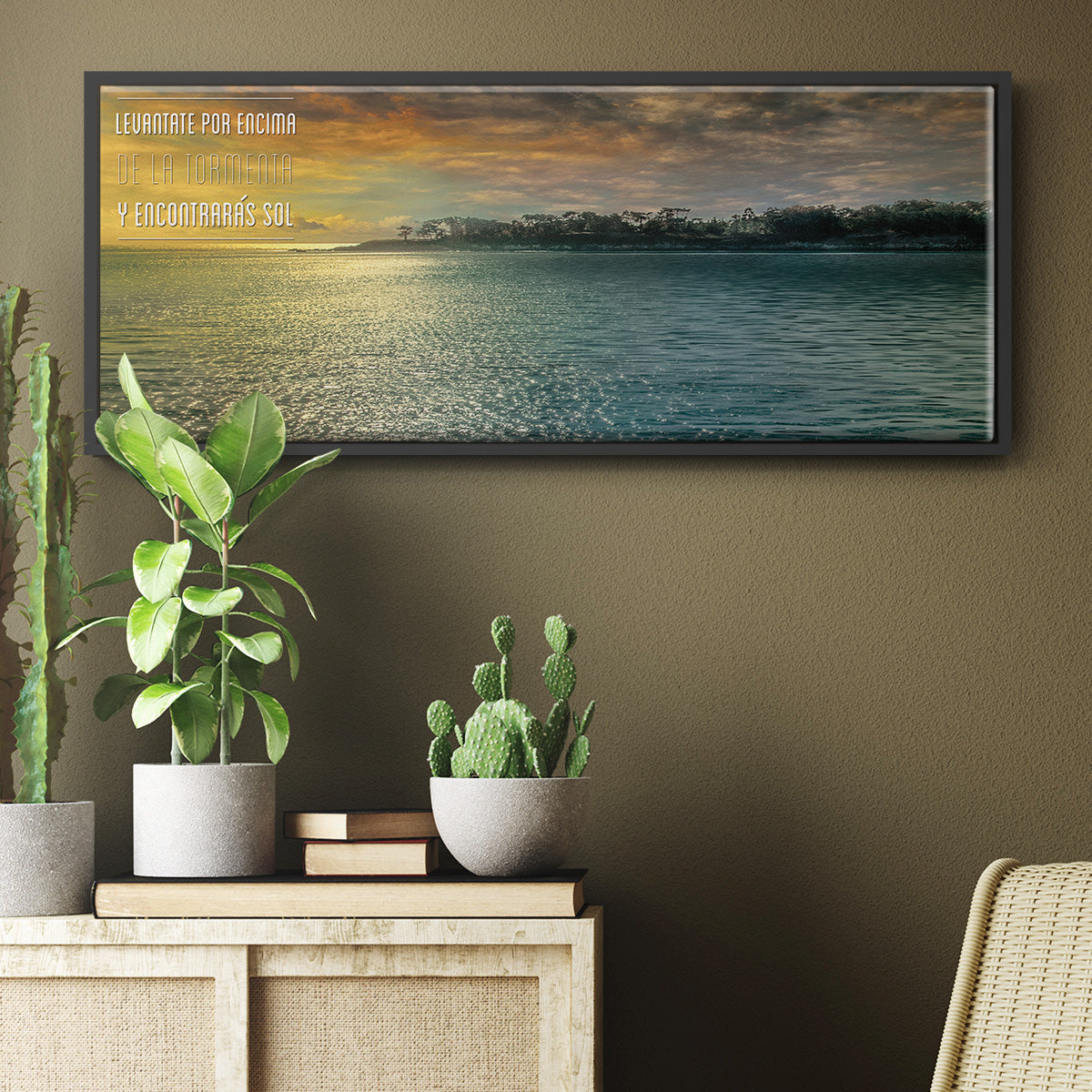 Encontraras - Floater Framed Canvas Print