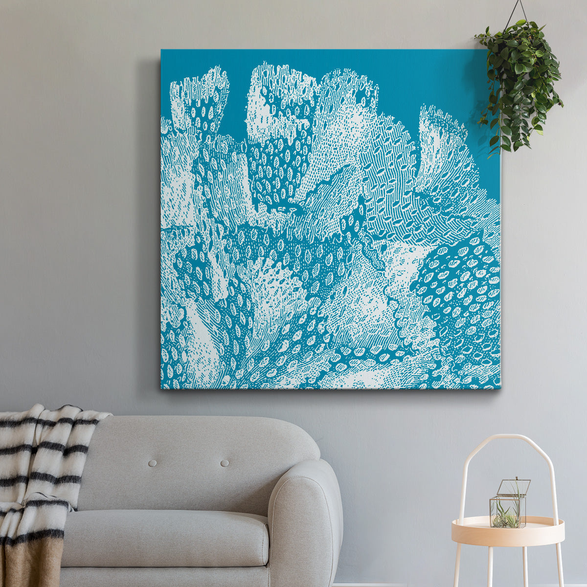 Saturated Coral IV - Canvas Art Print