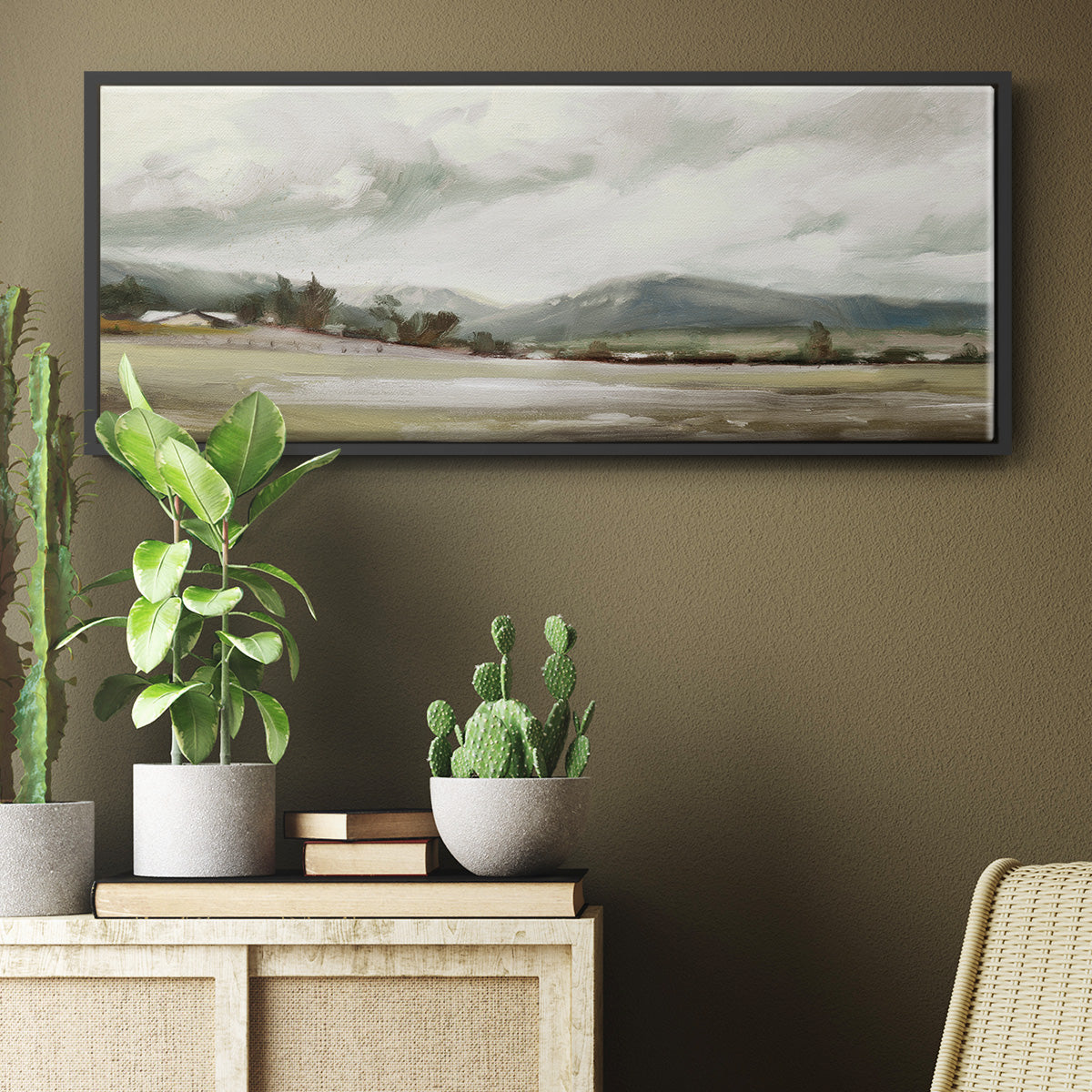 Big Sky Valley - Floater Framed Canvas Print