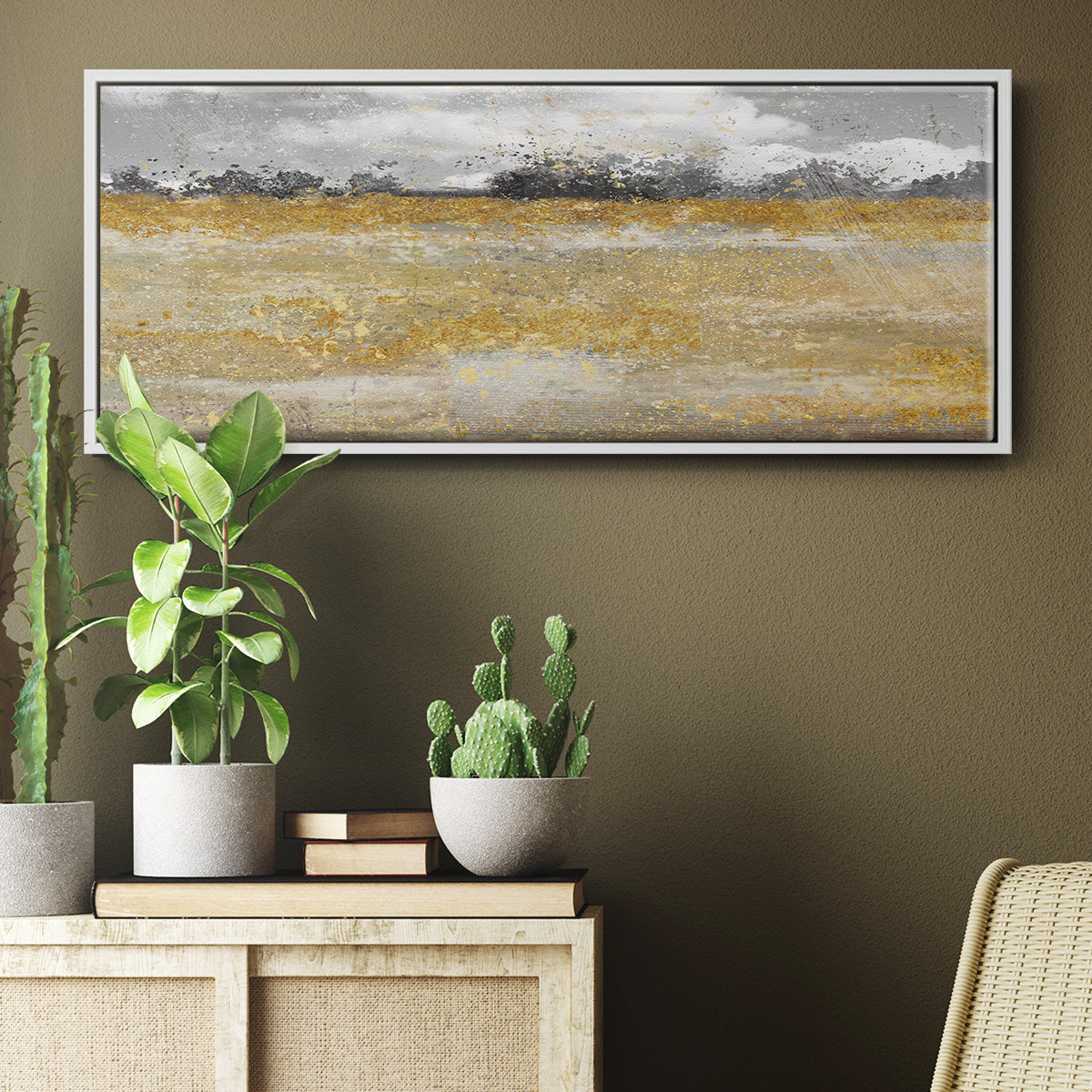 Meadow Shimmer II - Floater Framed Canvas Print
