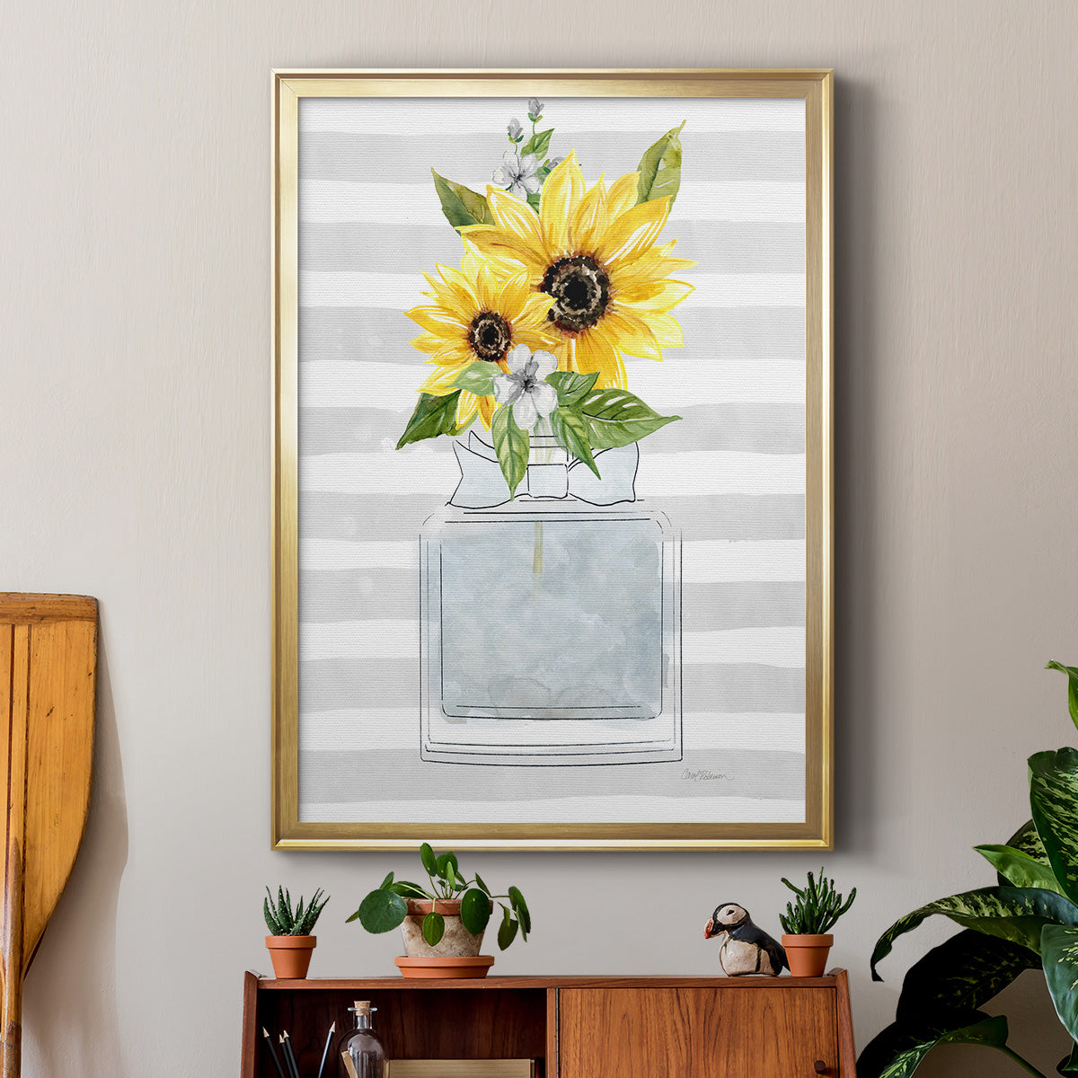 Sunflower Perfume II - Modern Framed Canvas Print