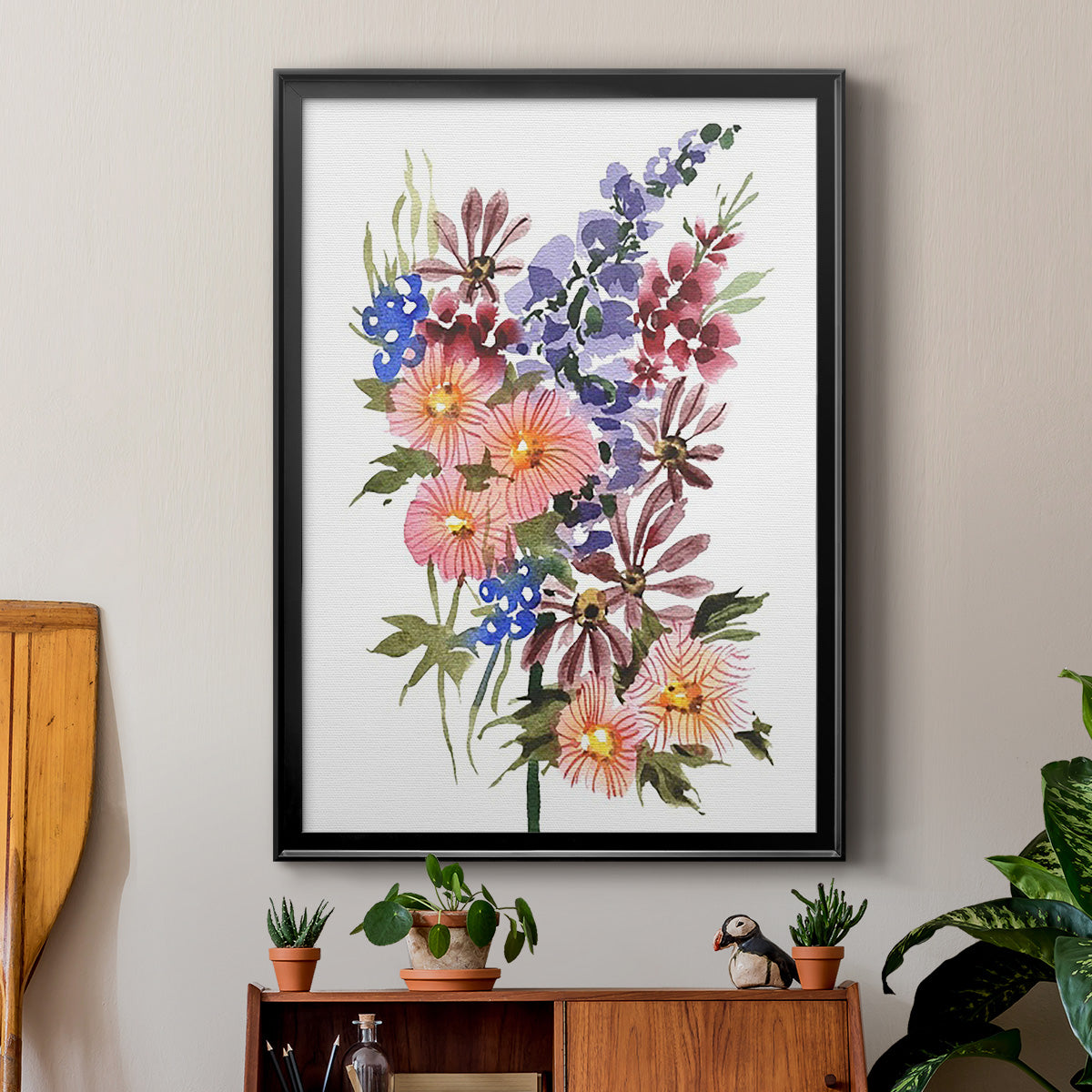 Garden Bouquets III - Modern Framed Canvas Print