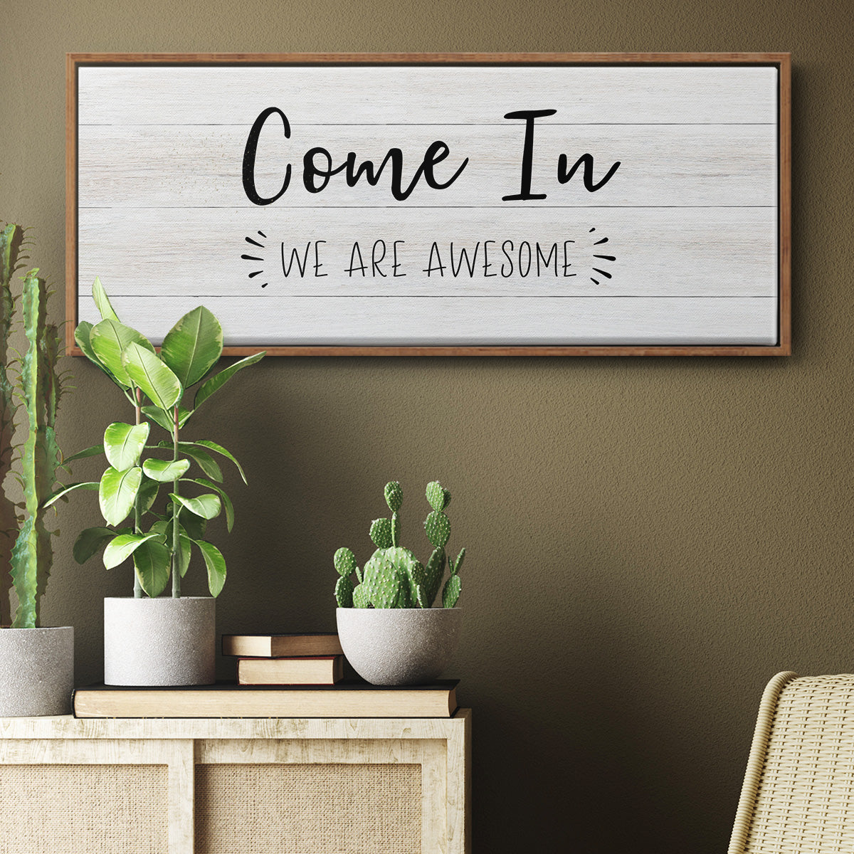 Come In - Floater Framed Canvas Print
