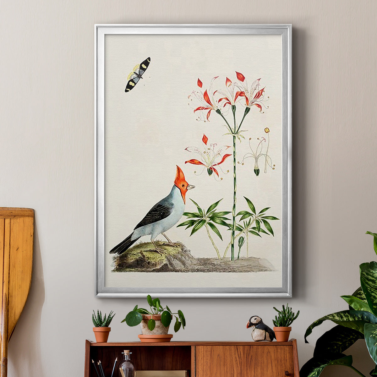 Bird in Habitat I - Modern Framed Canvas Print