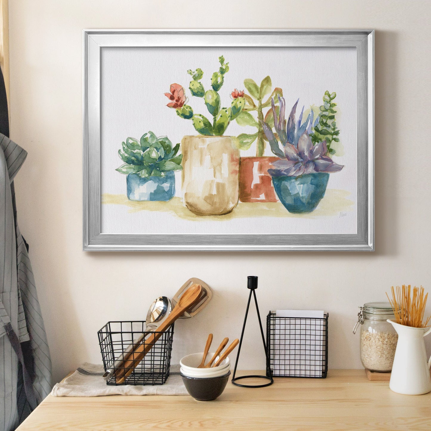 Summer Succulents I Premium Classic Framed Canvas - Ready to Hang