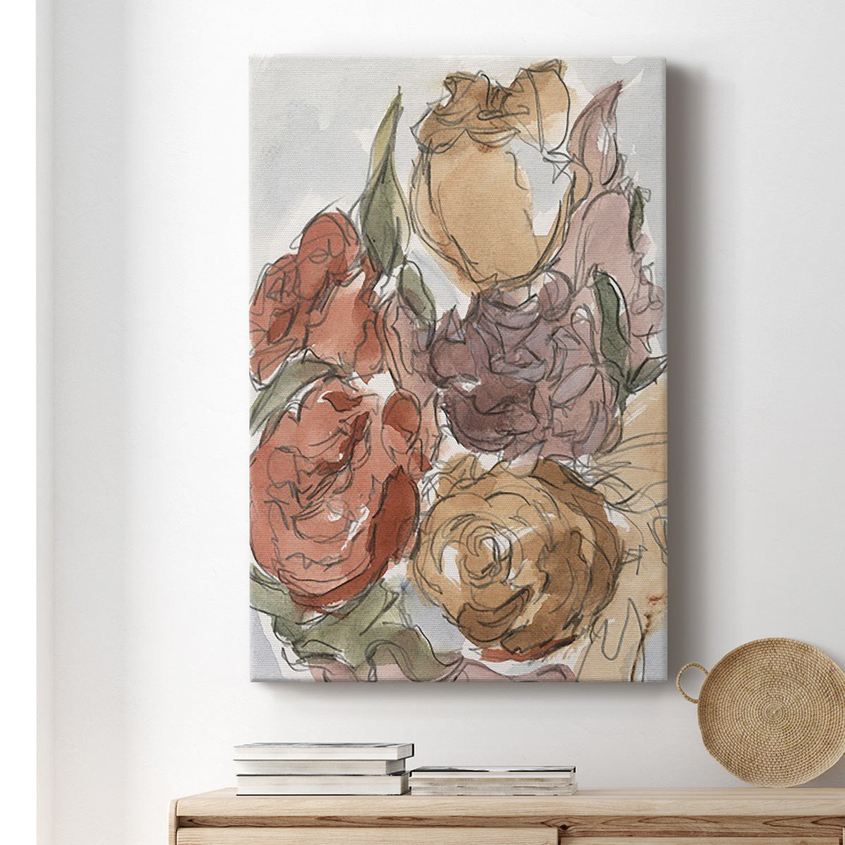 Cropped Floral Arrangement II - Canvas Art Print