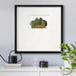 Hare Reclining in Leaves Premium Framed Print Double Matboard