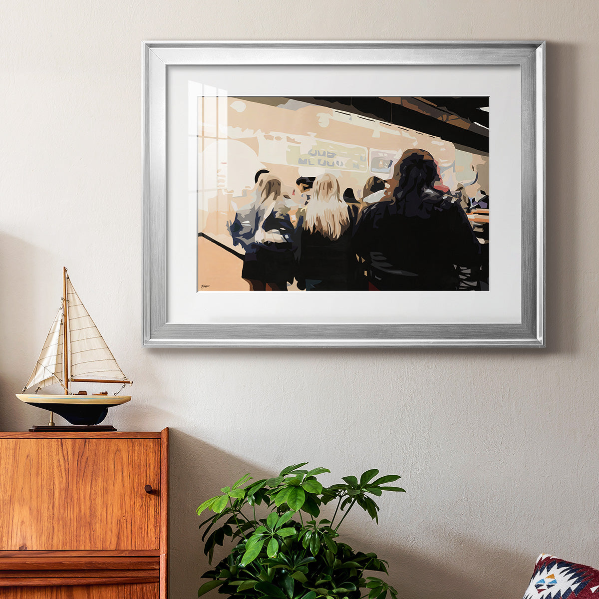 Late Night Queue Premium Framed Print - Ready to Hang