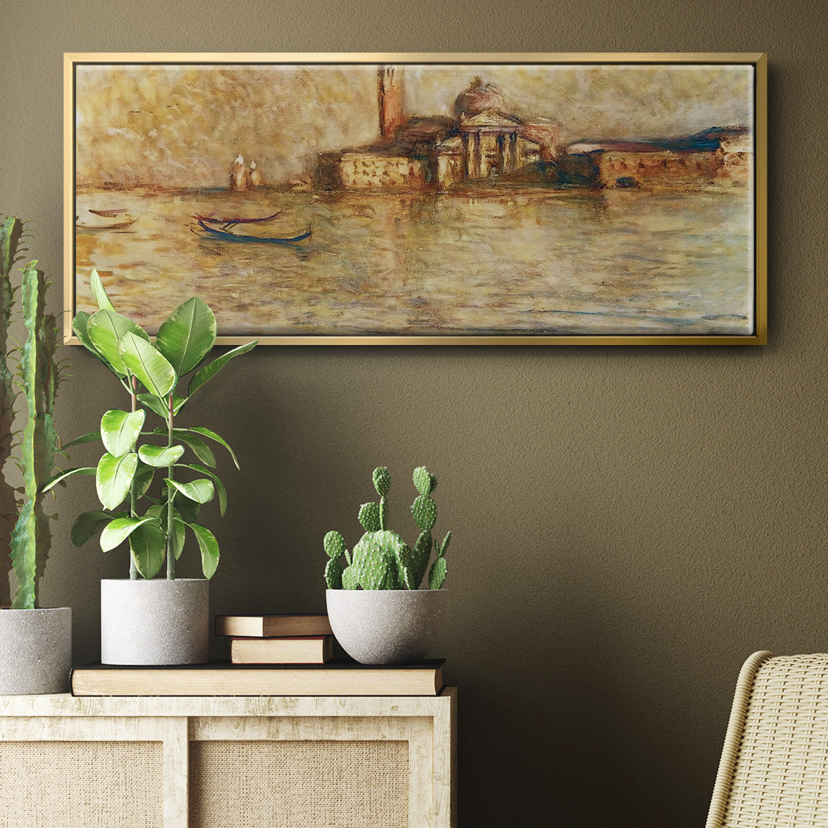 Venice, San Giorgio Maggiore, 1908 - Floater Framed Canvas Print