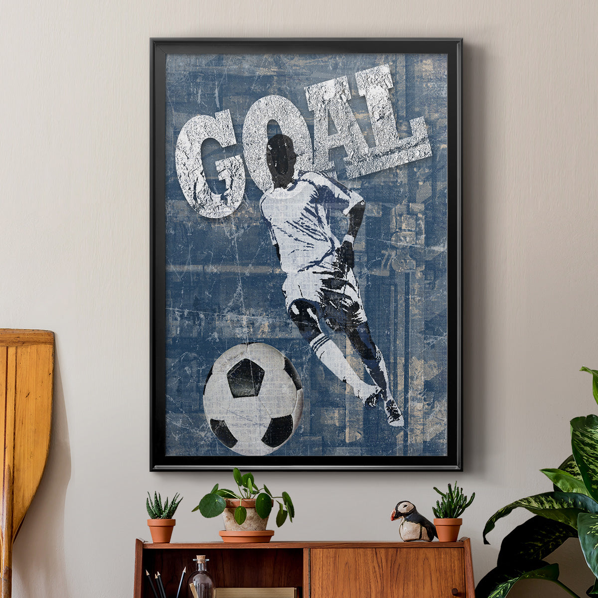 Goal Scorer - Modern Framed Canvas Print