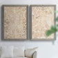 Walnut Damask I - Premium Framed Canvas 2 Piece Set - Ready to Hang