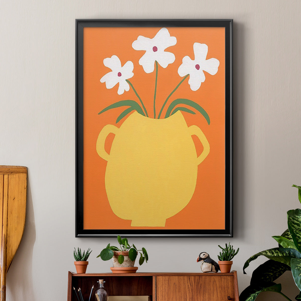 Modern Blooms II - Modern Framed Canvas Print