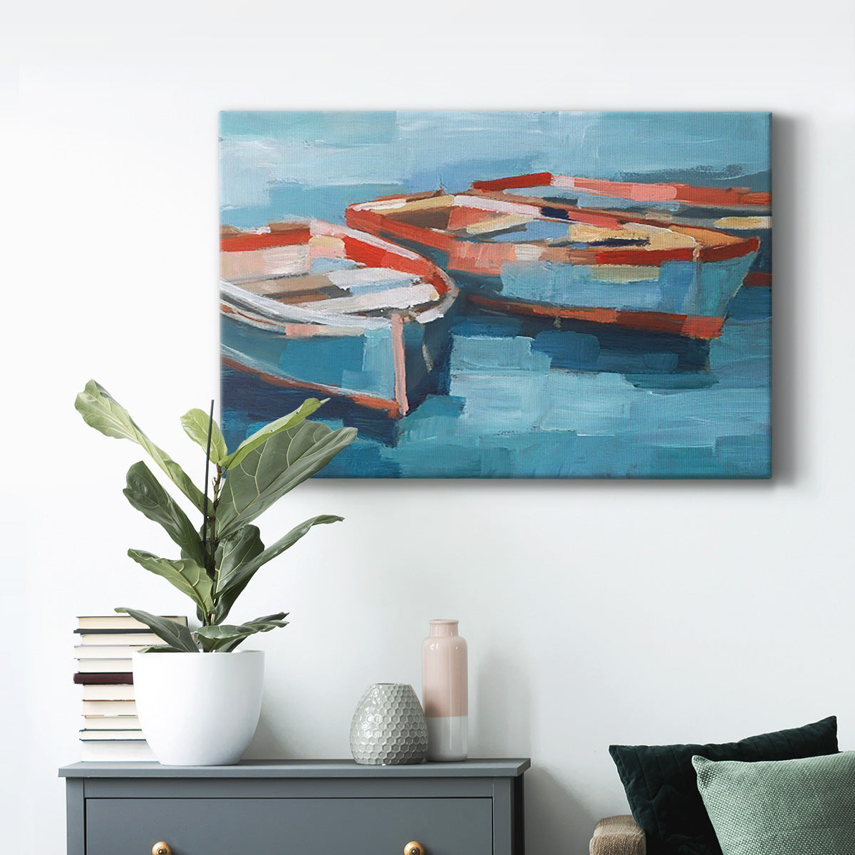 Primary Boats II - Canvas Art Print