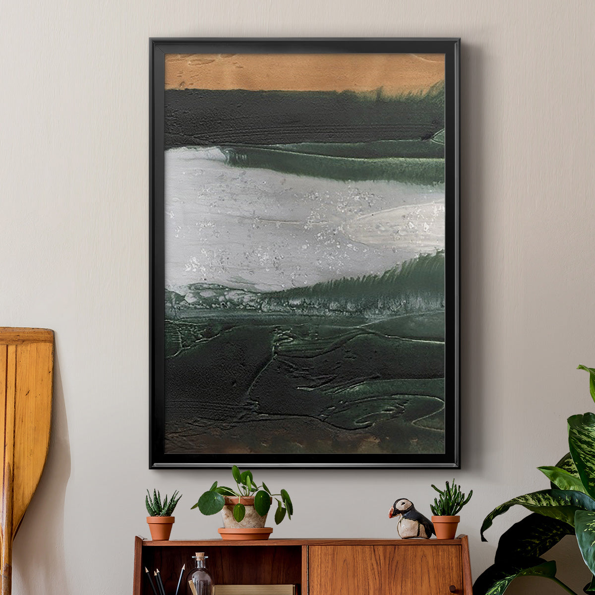 Embellished Coastal Plain II - Modern Framed Canvas Print