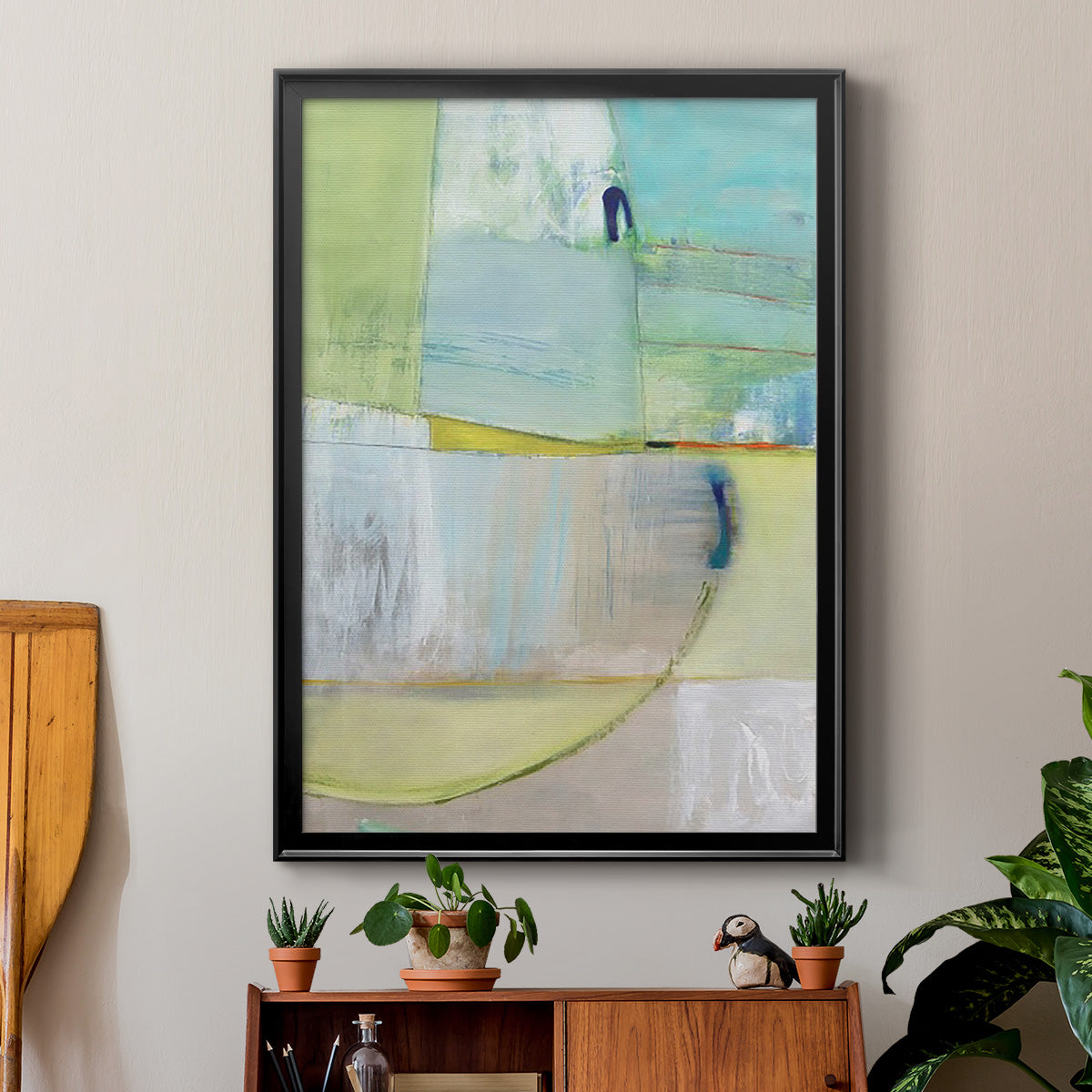 Incoming - Modern Framed Canvas Print