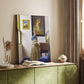 Canvas art print of a composed musical scene with balanced tones and structure styled in a home decor setting.