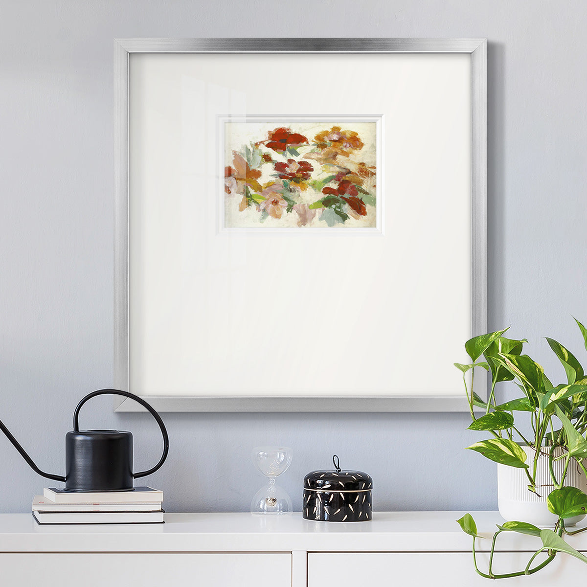 Floral Impressions V1- Premium Framed Print Double Matboard