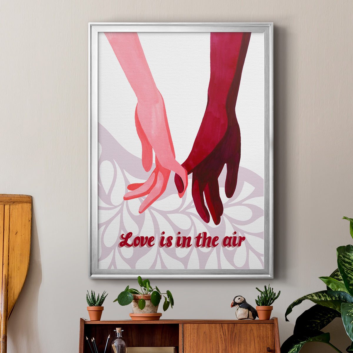 Groovy Love II - Modern Framed Canvas Print