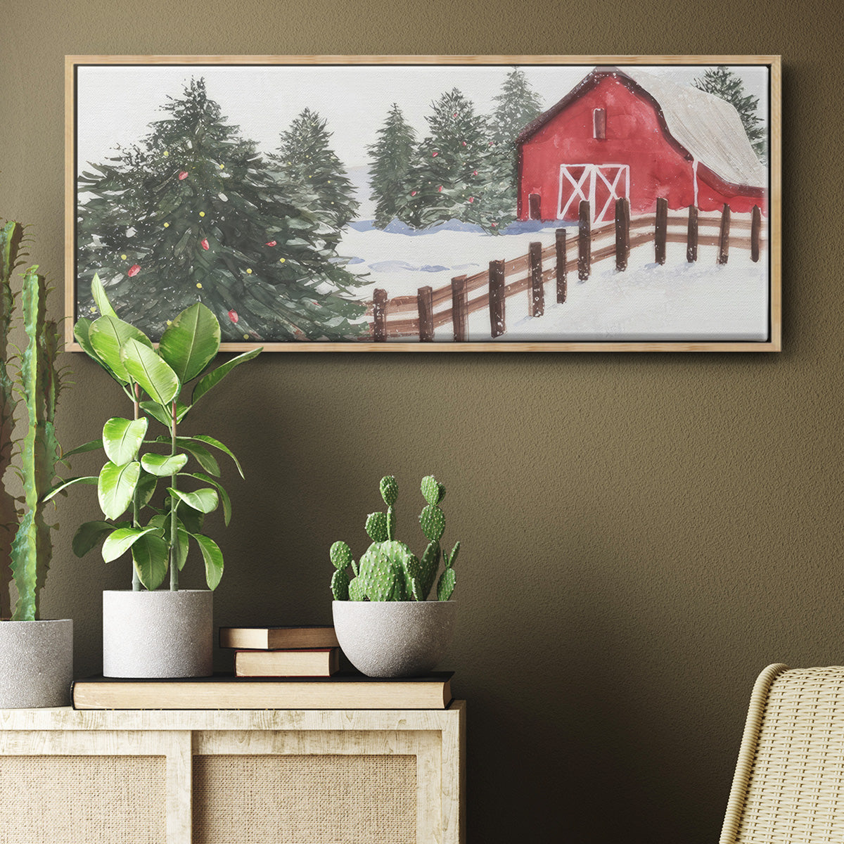 Christmas Time VI - Floater Framed Canvas Print