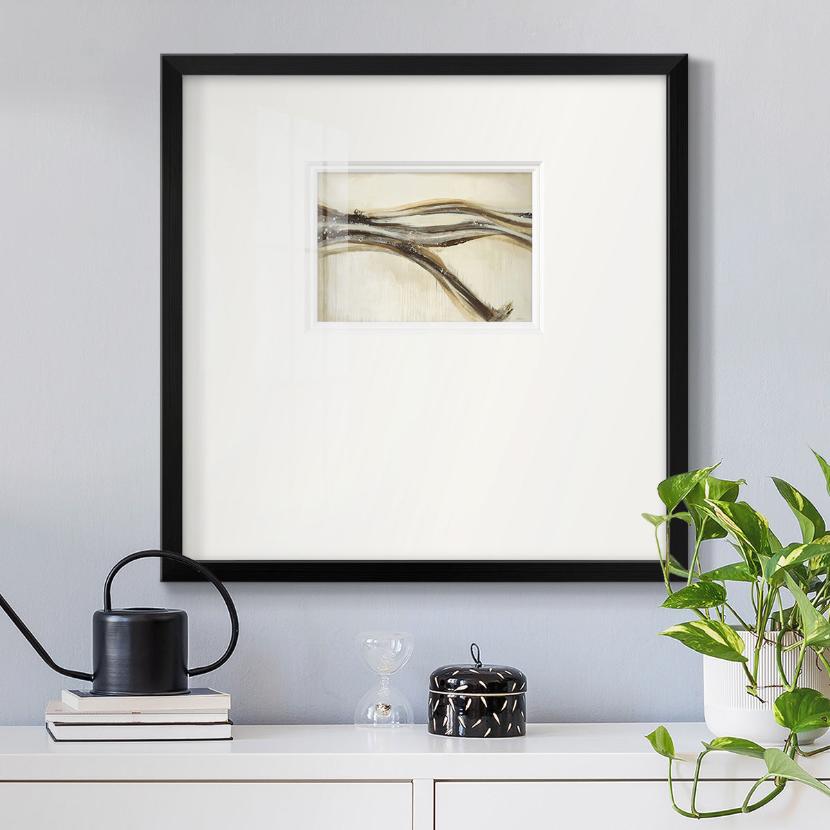 Catching a Metallic Wave Premium Framed Print Double Matboard