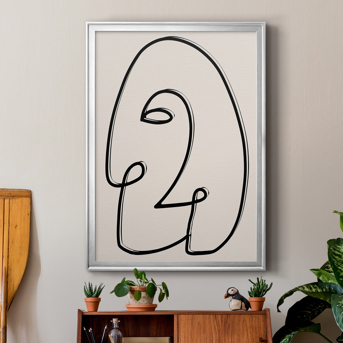 Face It II - Modern Framed Canvas Print