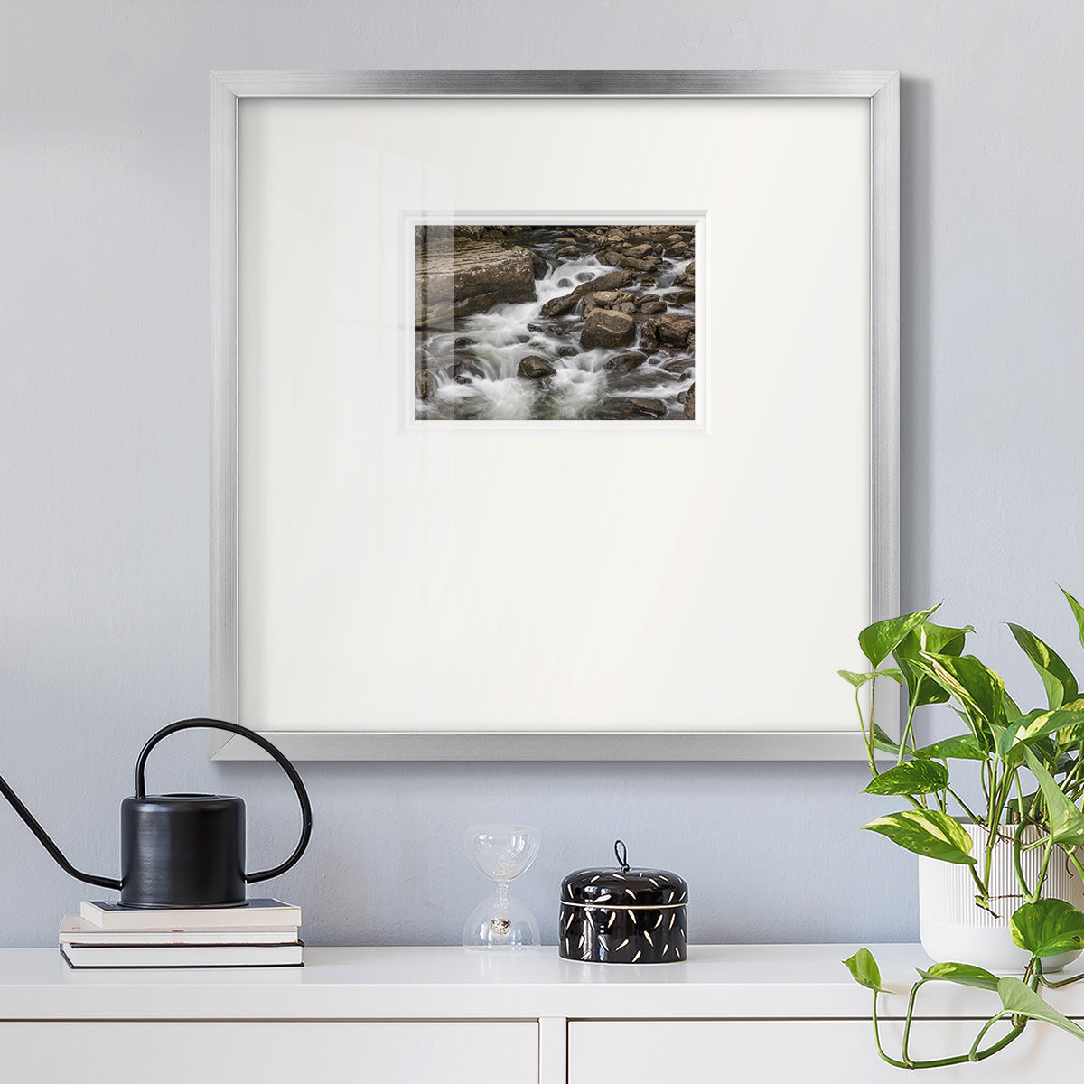 Rushing Calm- Premium Framed Print Double Matboard