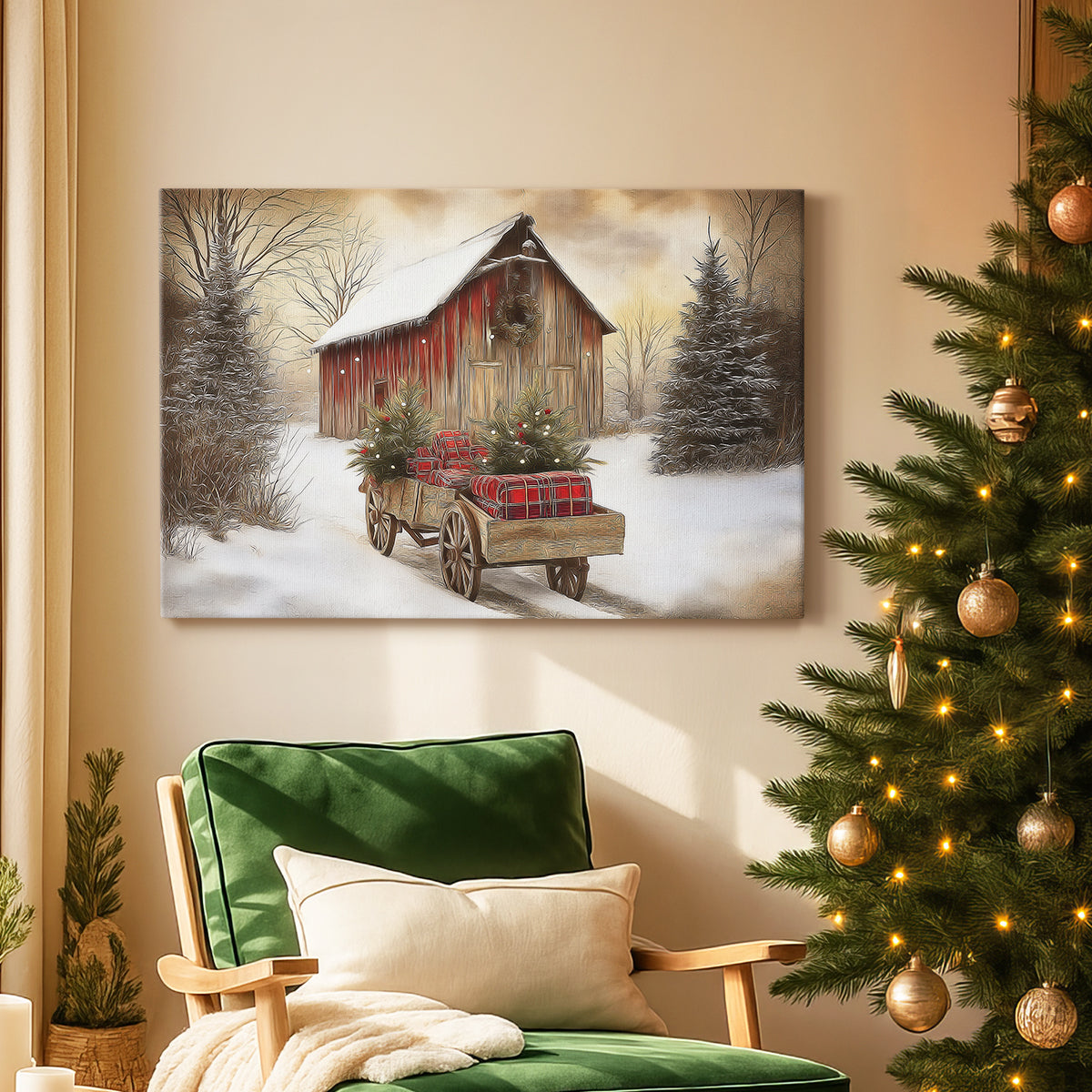 Cathedral of Candlelit Serenade - Canvas Art Print