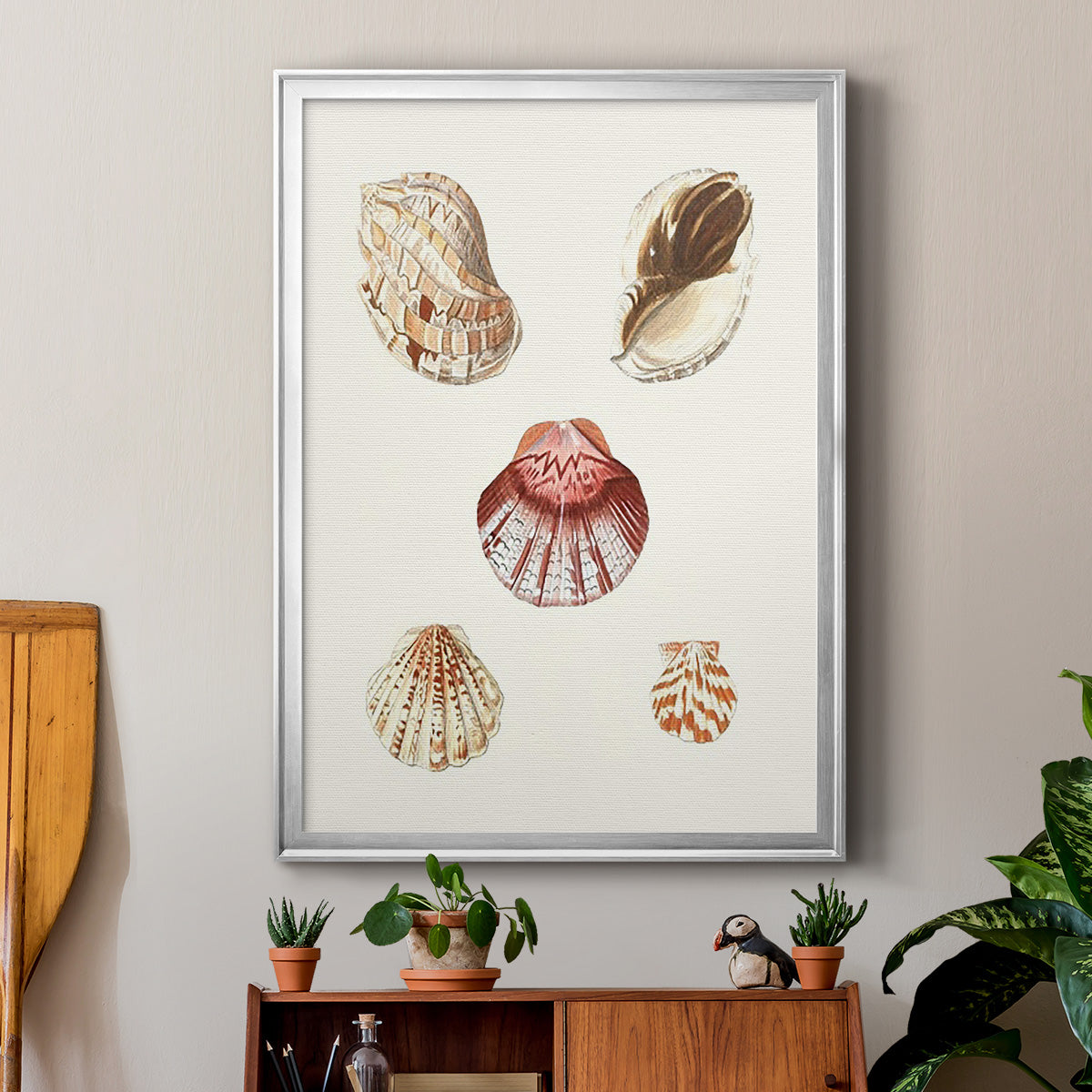 Pastel Knorr Shells V - Modern Framed Canvas Print