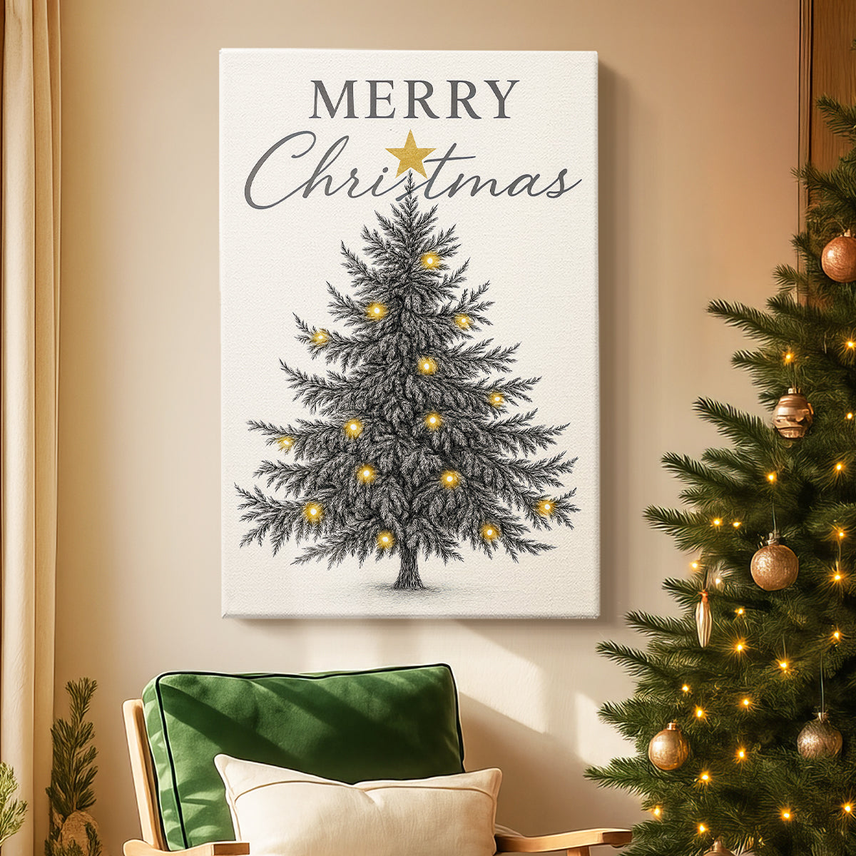 Pearled Blessing of Fir - Canvas Art Print