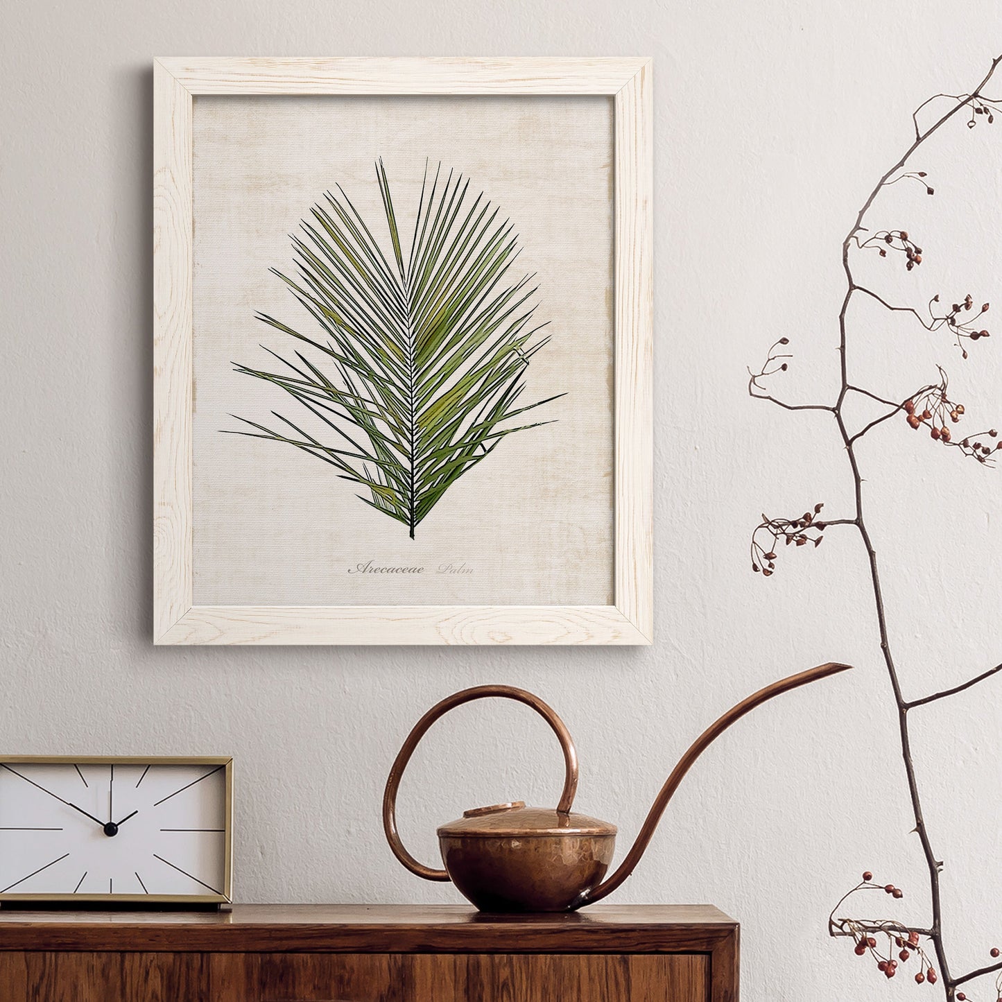 Palm Botanical I - Premium Canvas Framed in Barnwood - Ready to Hang