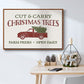 Christmas Farm Sign II - Framed Gallery Wrapped Canvas in Floating Frame