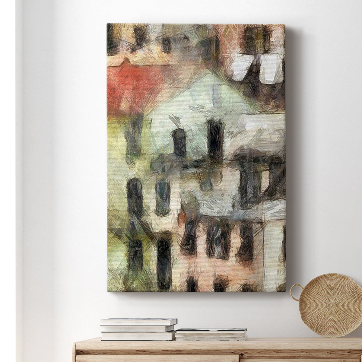 Stacked Houses II Premium Gallery Wrapped Canvas - Ready to Hang