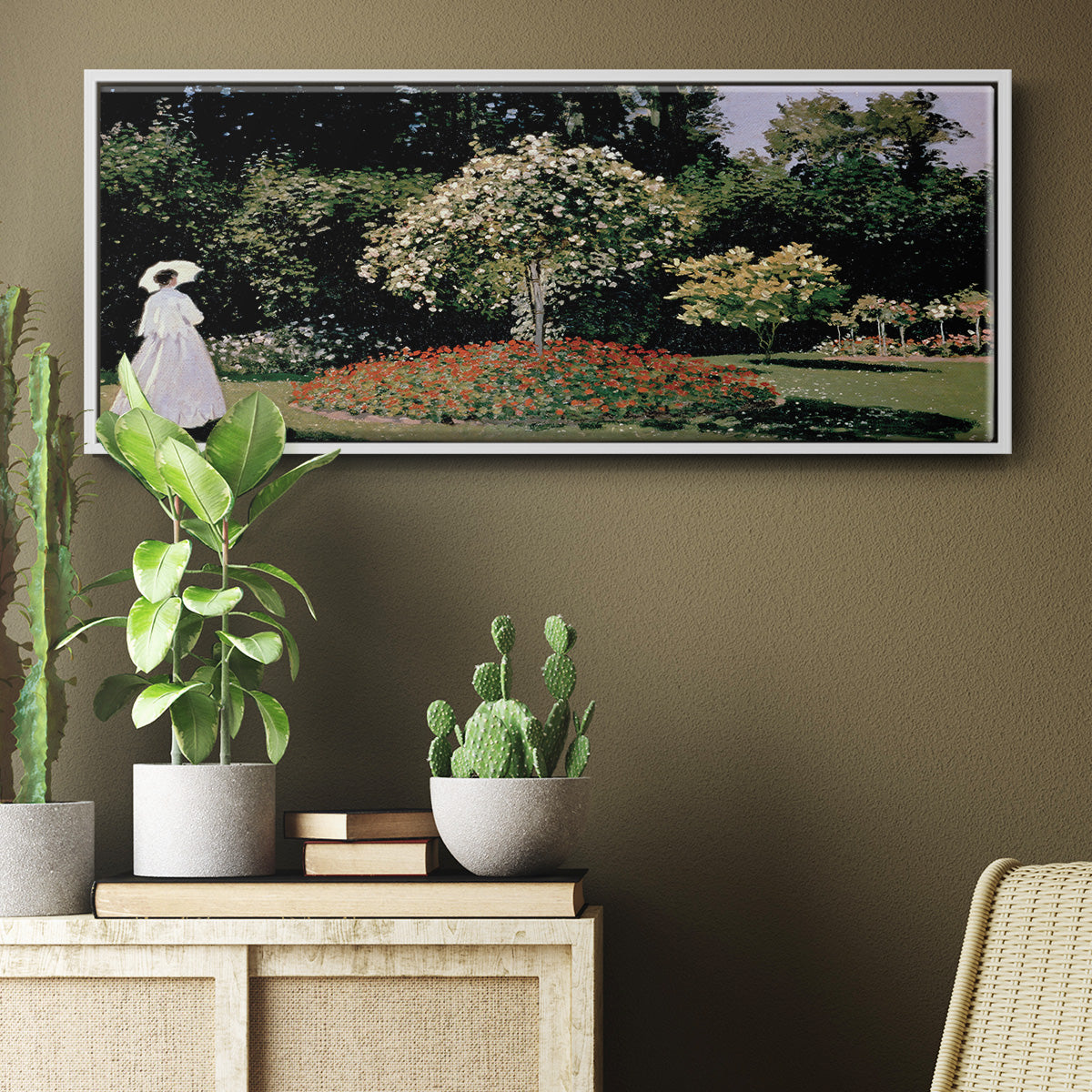 Jeanne Marguerite Lecadre in the Garden - Floater Framed Canvas Print