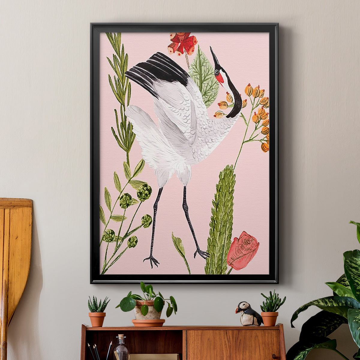 Birds in Motion VI - Modern Framed Canvas Print