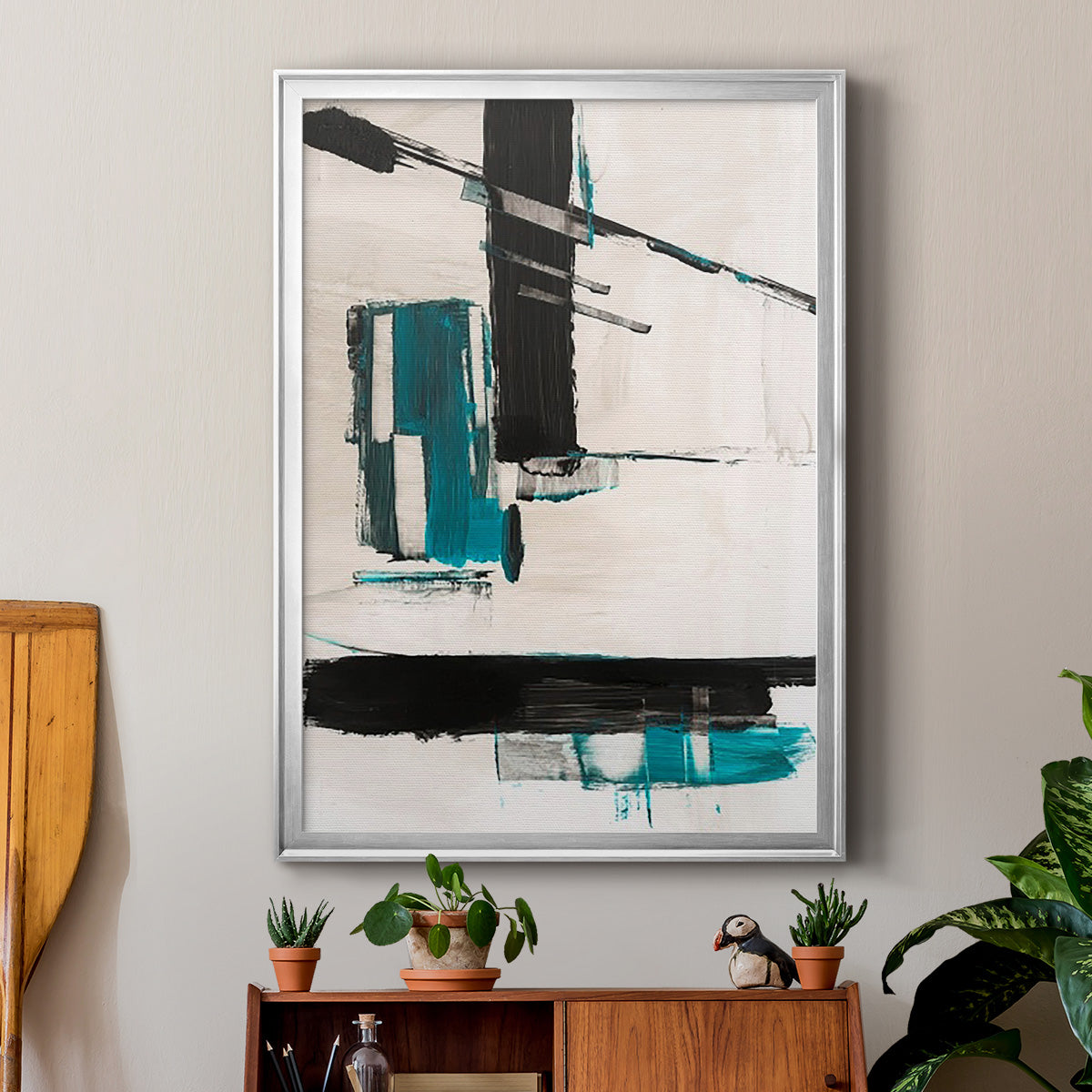 Geometry Notes II - Modern Framed Canvas Print