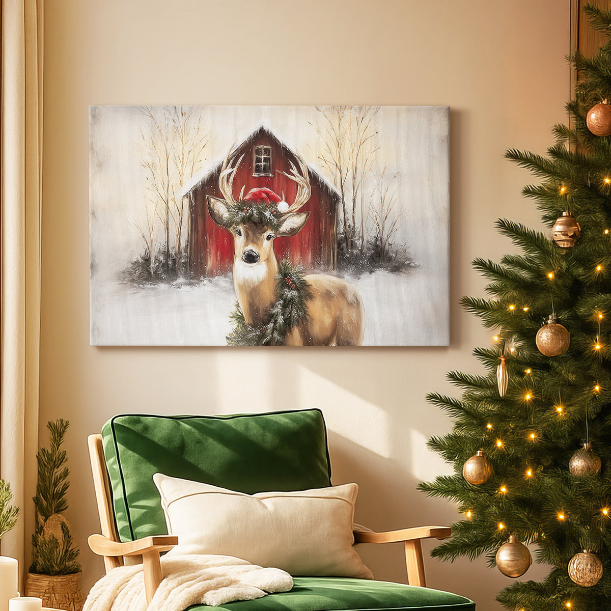 Golden Fir Blessing - Canvas Art Print