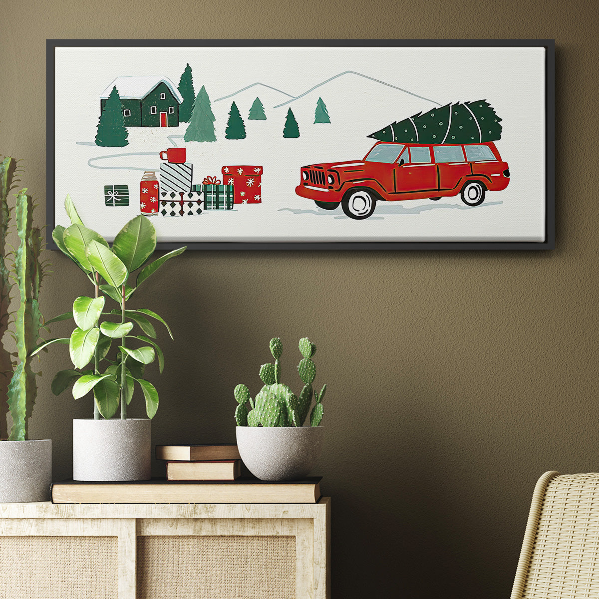 Going to Grandmas Collection D - Floater Framed Canvas Print