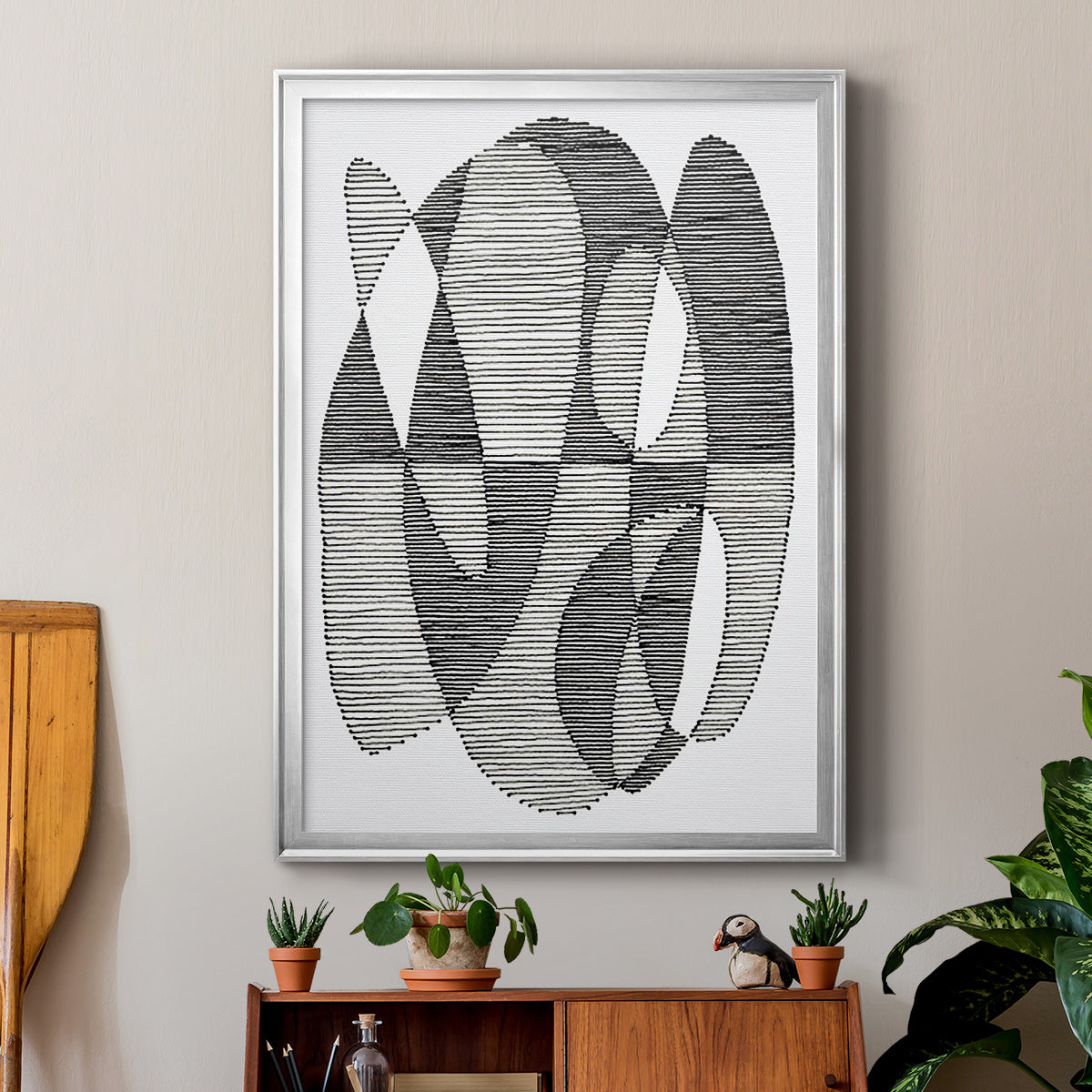 Opposite Day II - Modern Framed Canvas Print