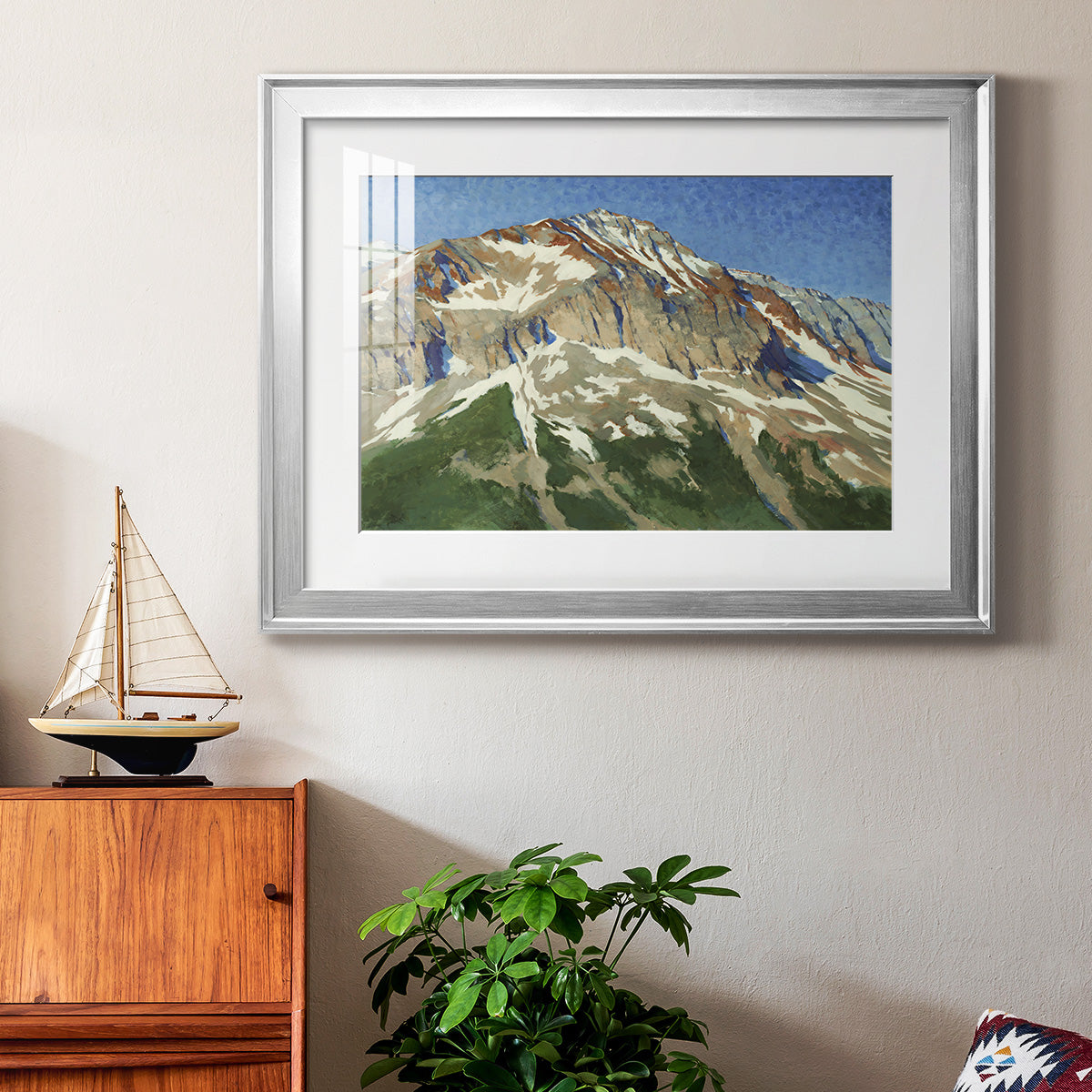 Vermillion Ascent Premium Framed Print - Ready to Hang