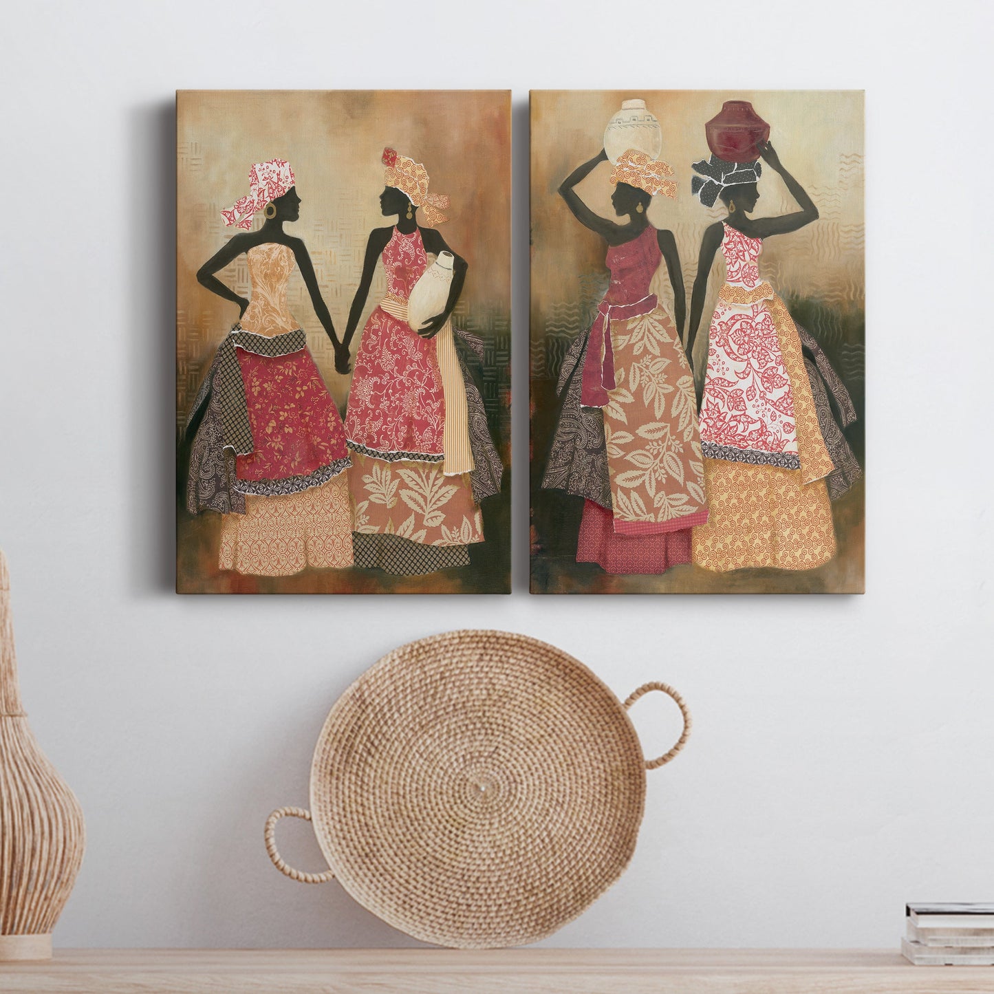 Village Women I Premium Gallery Wrapped Canvas - Ready to Hang