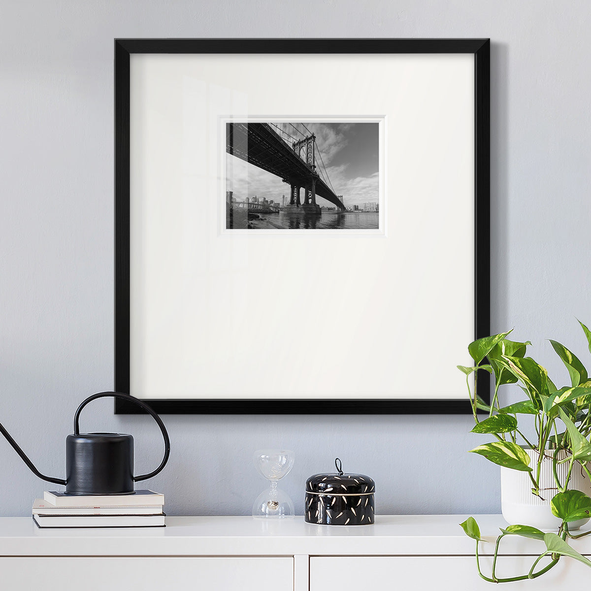 Manhattan Bridge Premium Framed Print Double Matboard