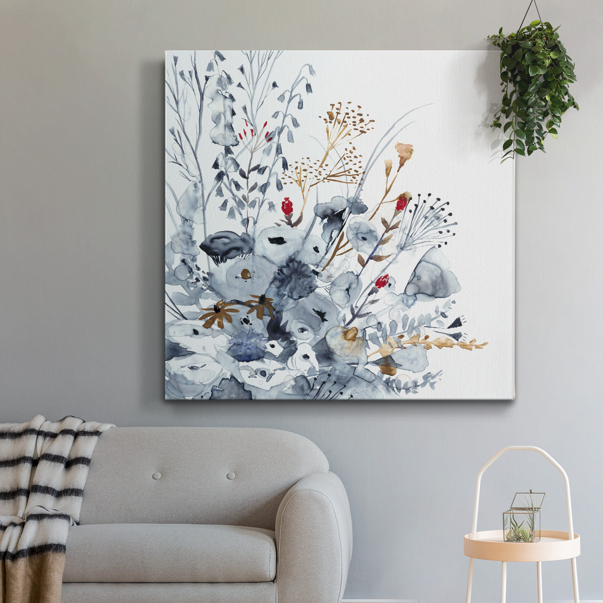 Indigo & Ochre II - Canvas Art Print