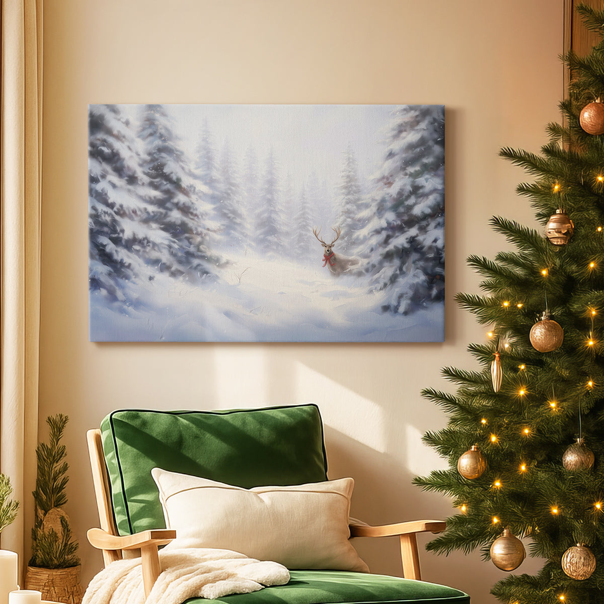 Pearled Cottage at Twilight - Canvas Art Print